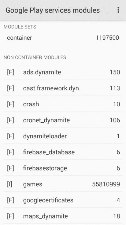 Google Play Services – capture d'écran 1