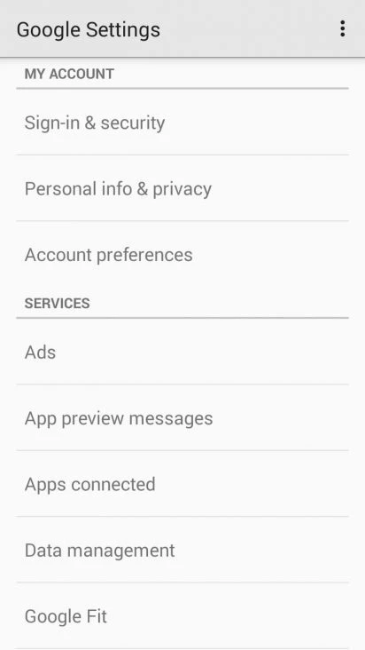 Google Play Services – capture d'écran 3