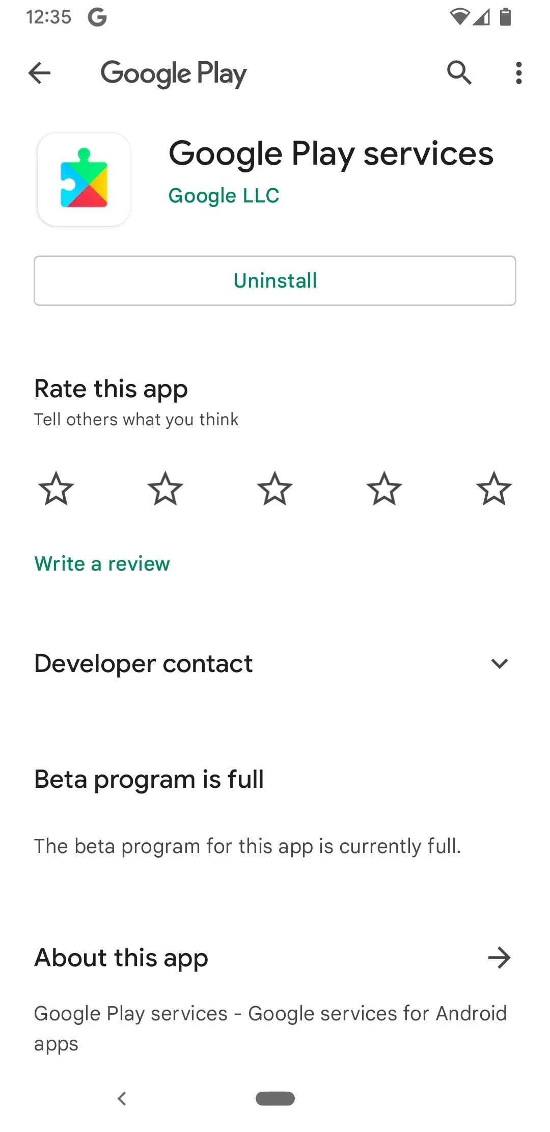 Google Play Services – capture d'écran 4