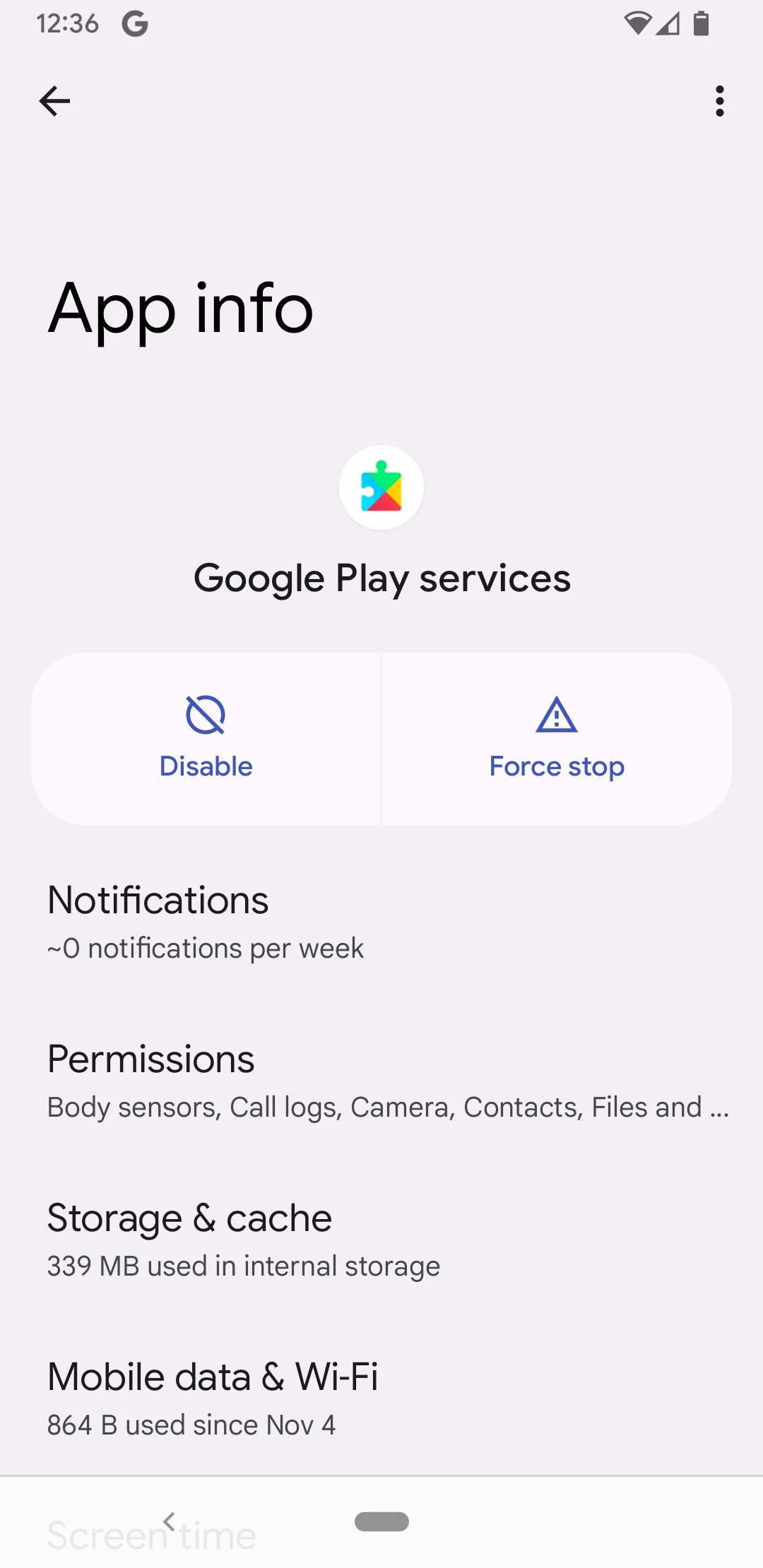 Google Play Services – capture d'écran 6
